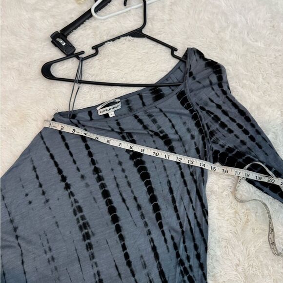 Kaufman Franco Asymmetrical Blue and Black Tie-Dye Top Tunic Size L - Picture 7 of 9